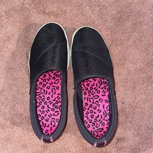 Reebok Black reflective Cheetah Flat